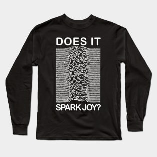 Does It Spark Joy / Humorous Unknown Pleasures Parody Design Long Sleeve T-Shirt